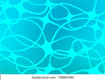 Light BLUE vector indian curved background. Colorful illustration in abstract style with doodles and Zen tangles. A new texture for your design.