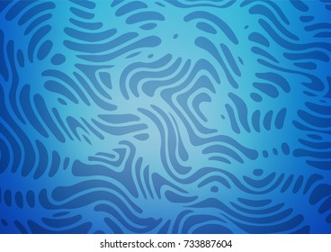 Light BLUE vector indian curved template. An elegant bright illustration with lines in Natural style. The best blurred design for your business.