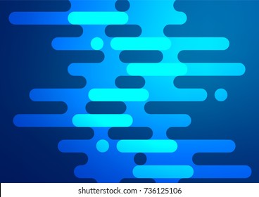 Light BLUE vector indian curved background. Doodles on blurred abstract background with gradient. Hand painted design for web, leaflet, textile.