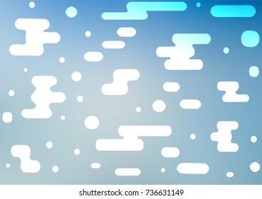 Light BLUE vector indian curved template. Colorful illustration in abstract style with doodles and Zen tangles. The pattern can be used for heads of websites and designs.