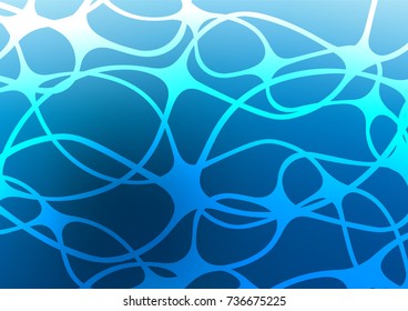 Light BLUE vector indian curved background. Ethnic elegant natural pattern with gradient. A completely new design for your business.