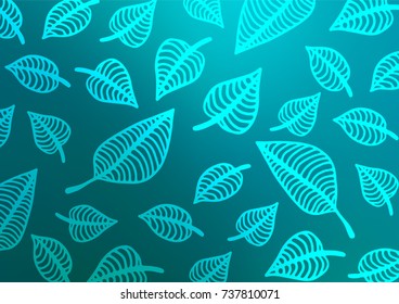 Light BLUE vector indian curved texture. Decorative shining illustration with doodles on abstract template. The textured pattern can be used for website.