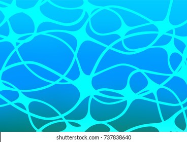Light BLUE vector indian curved pattern. A completely new color illustration in doodle style. Brand-new style for your business design.