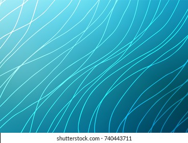 Light Blue vector indian curved template. Ethnic elegant natural pattern with gradient. Brand-new style for your business design.