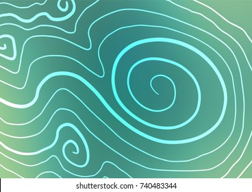 Light BLUE vector indian curved background. Blurred decorative design in Indian style with Zen tangles. Brand-new design for your business.