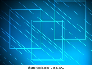 Light BLUE vector indian curved texture. Shining colored illustration with doodles in Zen tangle style. Hand painted design for web, wrapping, wallpaper.