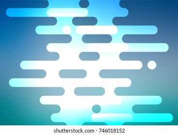 Light BLUE vector indian curved pattern. An elegant bright illustration with lines in Natural style. The best blurred design for your business.
