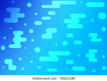 Light BLUE vector indian curved pattern. Glitter abstract illustration with doodles and Zen tangles. The template can be used as a background for cell phones.