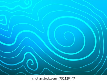 Light BLUE vector indian curved texture. Sketchy hand drawn doodles on blurred background. A completely new design for your business.