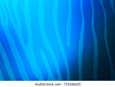 Light BLUE vector indian curved pattern. Colorful illustration in abstract style with doodles and Zen tangles. Hand painted design for web, leaflet, textile.