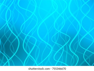 Light BLUE vector indian curved background. A vague abstract illustration with doodles in Indian style. The textured pattern can be used for website.