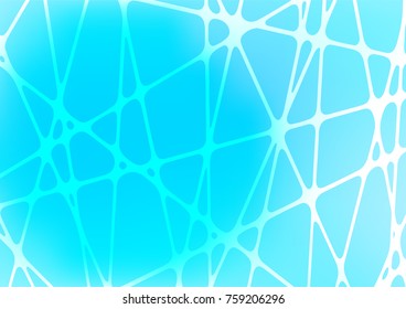 Light BLUE vector indian curved template. Creative illustration in blurred style with doodles and Zen tangles. Brand-new design for your business.