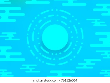 Light BLUE vector indian curved template. An elegant bright illustration with lines in Natural style. A completely new template for your business design.