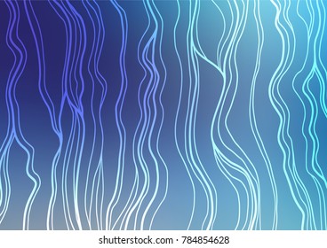 Light BLUE vector indian curved texture. Geometric doodle illustration in Origami style with gradient. A new texture for your design.