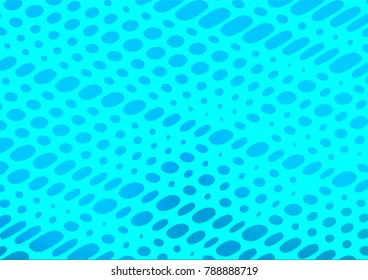 Light BLUE vector indian curved template. Modern geometrical abstract illustration with doodles. The completely new template can be used for your brand book.