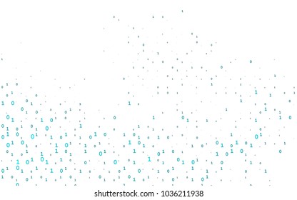 Light BLUE vector layout with algebra elements. Blurred design in simple style with collection of numerals. The pattern can be used for ad, booklets, leaflets of education.