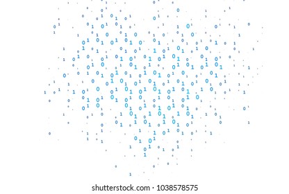Light BLUE vector layout with algebra elements. Shining colorful illustration with isolated Digit signs. Template can be used as a background for ads of typography.