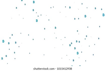 Light BLUE vector layout with banking symbols. Modern abstract illustration with symbols of digital money. Template can be used as a background for ads of markets, loans.