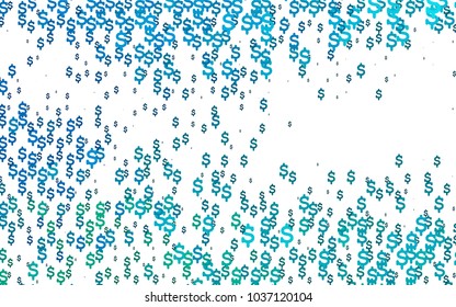 Light BLUE vector layout with banking symbols. Modern geometrical abstract illustration with banking symbols. The pattern can be used for financial, investment websites.
