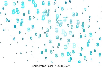 Light BLUE vector layout with banking symbols. Modern abstract illustration with symbols of digital money. Smart design for your business advert of economic, wealth.