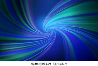 Light BLUE vector layout with bent lines. Geometric illustration in abstract style with gradient.  Colorful wave pattern for your design.