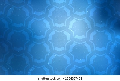 Light BLUE vector layout with bent lines. Geometric illustration in abstract style with gradient.  A completely new design for your business.