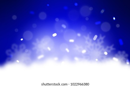 Light BLUE vector layout with bright snowflakes. Shining colored illustration with snow in christmas style. The pattern can be used for year new  websites.