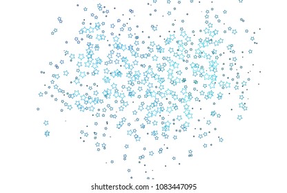 Light BLUE vector layout with bright stars. Glitter abstract illustration with colored stars. The pattern can be used for wrapping gifts.