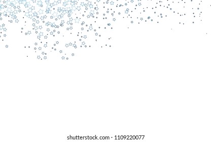 Light BLUE vector layout with bright stars. Modern geometrical abstract illustration with stars. Best design for your ad, poster, banner.