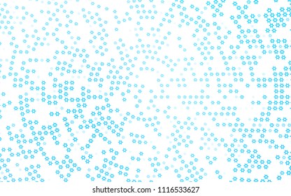 Light BLUE vector layout with bright stars. Glitter abstract illustration with colored stars. Best design for your ad, poster, banner.