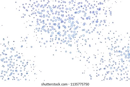 Light BLUE vector layout with bright stars. Modern geometrical abstract illustration with stars. The pattern can be used for websites.