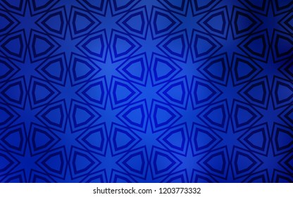 Light BLUE vector layout with bright stars. Glitter abstract illustration with colored stars. Best design for your ad, poster, banner.