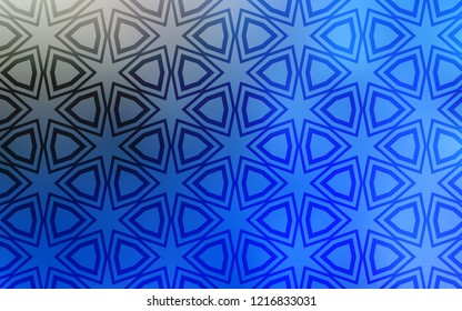 Light BLUE vector layout with bright stars. Glitter abstract illustration with colored stars. Template for sell phone backgrounds.