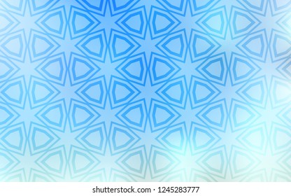 Light BLUE vector layout with bright stars. Blurred decorative design in simple style with stars. Pattern for websites, landing pages.