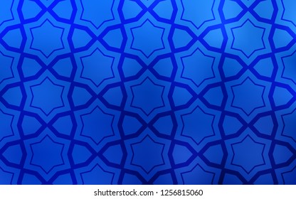 Light BLUE vector layout with bright stars. Blurred decorative design in simple style with stars. Best design for your ad, poster, banner.