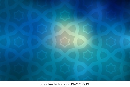 Light BLUE vector layout with bright stars. Blurred decorative design in simple style with stars. Pattern for new year ad, booklets.