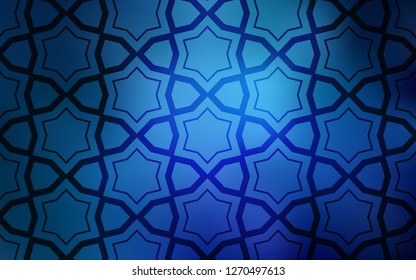 Light BLUE vector layout with bright stars. Shining colored illustration with stars. Best design for your ad, poster, banner.