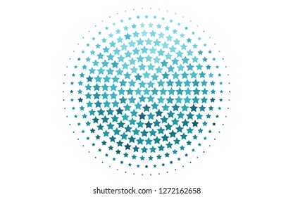 Light BLUE vector layout with bright stars. Decorative shining illustration with stars on abstract template. The pattern can be used for websites.