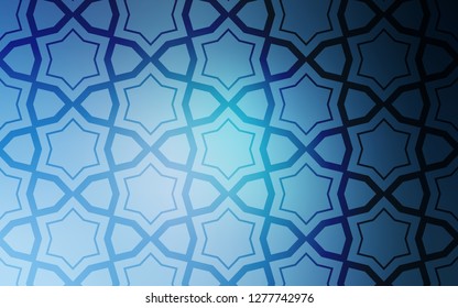 Light BLUE vector layout with bright stars. Decorative illustration with stars on abstract template. Pattern for new year ad, booklets.