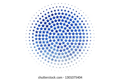 Light BLUE vector layout with bright stars. Blurred decorative design in simple style with stars. Smart design for your business advert.