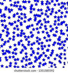 Light BLUE vector layout with bright stars. Decorative illustration with stars on abstract template. Pattern for new year ad, booklets.