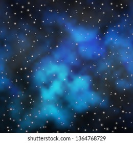 Light BLUE vector layout with bright stars. Colorful illustration with abstract gradient stars. Best design for your ad, poster, banner.