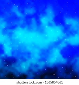 Light BLUE vector layout with bright stars. Colorful illustration with abstract gradient stars. Theme for cell phones.