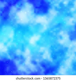 Light BLUE vector layout with bright stars. Colorful illustration with abstract gradient stars. Design for your business promotion.
