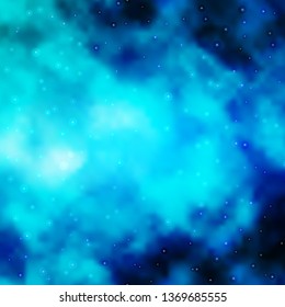 Light BLUE vector layout with bright stars. Colorful illustration in abstract style with gradient stars. Pattern for new year ad, booklets.