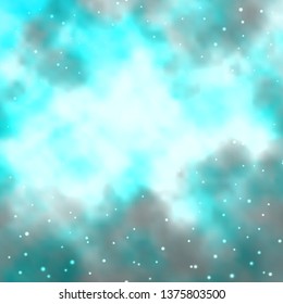 Light BLUE vector layout with bright stars. Modern geometric abstract illustration with stars. Best design for your ad, poster, banner.