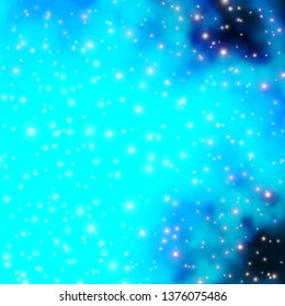 Light BLUE vector layout with bright stars. Colorful illustration in abstract style with gradient stars. Pattern for websites, landing pages.