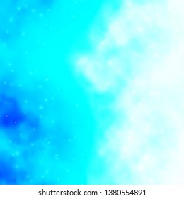 Light BLUE vector layout with bright stars. Shining colorful illustration with small and big stars. Pattern for wrapping gifts.