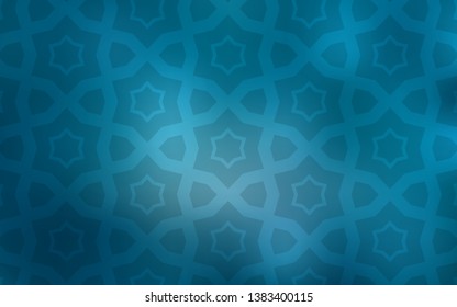 Light BLUE vector layout with bright stars. Glitter abstract illustration with colored stars. Template for sell phone backgrounds.