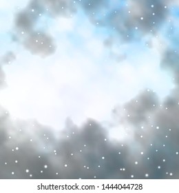 Light BLUE vector layout with bright stars. Decorative illustration with stars on abstract template. Best design for your ad, poster, banner.